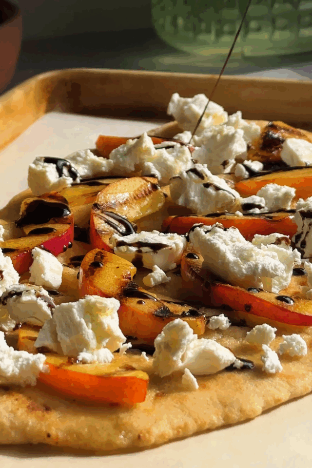 Drizzling Flatbread With Balsamic Glaze